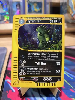 Aquopolis Tyranitar Holo H28/H32 Pokemon Card - Image 1