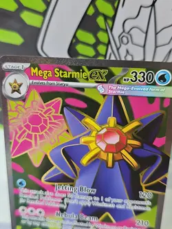 Pokemon Mega Starmie ex 102/088 Full Art Ultra Rare Perfect Order - Image 3