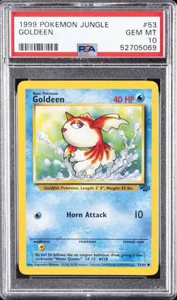 1999 POKEMON JUNGLE #53 GOLDEEN PSA 10 - Image 1