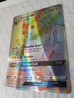 Pokemon Raichu GX 75/73 Shining Legends Full Art Rainbow Secret Rare - Image 3