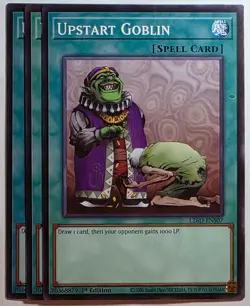 Yugioh x3 Upstart Goblin L26D-ENS07 Common 1st Edition - Image 1