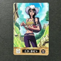 S6396 Nico Robin No.140 Japanese One Piece Gumica Card 2004 Very Rare A26 - Image 1