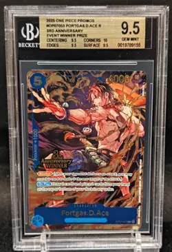 2025 One Piece 3rd Anniversary Event Winner Portgas D Ace #OP07-053 - Image 1