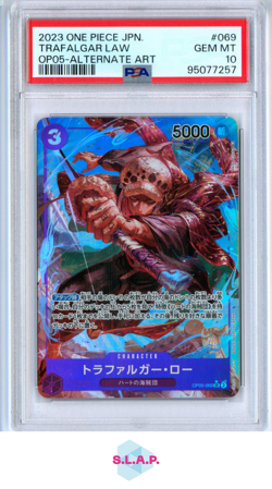 TRAFALGAR LAW ALT ART ONE PIECE JP OP05-AWAKENING OF THE NEW ERA 2023 069 PSA 10 - Image 1