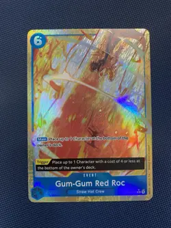 One Piece TCG OP04-056 Gum Gum Red Roc Alternative Art PRB-01 English - Image 1