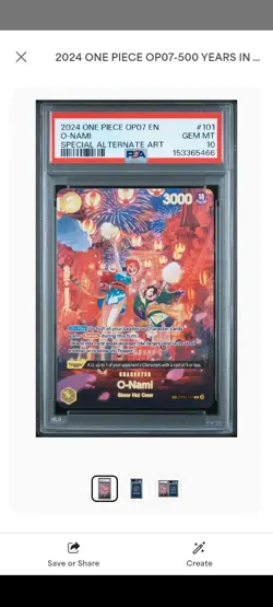 One Piece O-Nami Psa10 - Image 1