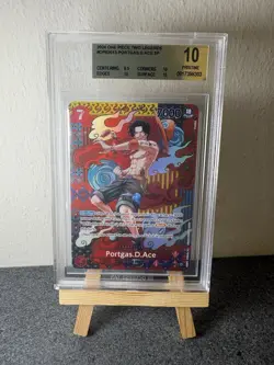 Portgas Ace SP SR Alt Art OP02-013 English EN One Piece BGS 10 Near Mint - Image 1