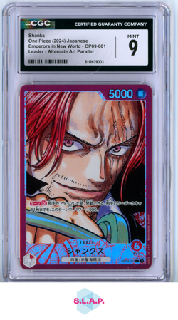 SHANKS EMPERORS IN THE NEW WORLD ALT. ART OP09-001 ONE PIECE CGC 9 - Image 1
