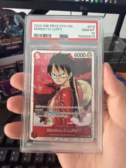 One Piece CCG Monkey.D.Luffy ST01-012 PSA 10 - Image 1