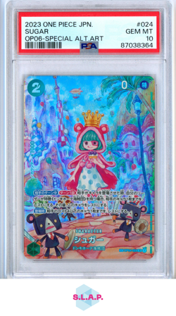 SUGAR SPECI4L ALT ART ONE PIECE JAP OP06-WINGS OF THE CAPTAIN 2023 024 PSA 10 - Image 1