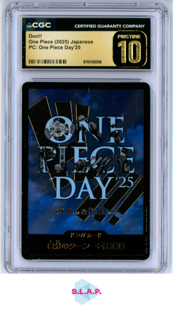 DON!! PREMIUM COLLECTION ONE PIECE DAY'25 ONE PIECE CGC PRISTINE 10 - Image 1