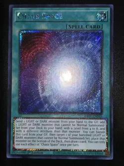 Yugioh! Chaos Space - RA01-EN065 - Platinum Secret Rare - 1st Edition Near Mint, - Image 1
