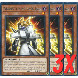 Yugioh Absolute King Back Jack (TAMA-EN048) 1st Edition RARE (NEAR MINT) (3X) - Image 1