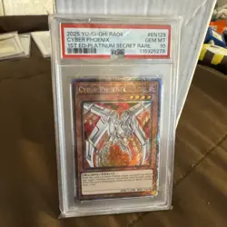 Cyber Phoenix *PSA GEM MINT 10* RA04-EN129 *POP 2 Platinum Secret Rare * Yugioh - Image 1