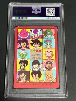 Dragon Ball Carddass Visual Adventure Part 1 No 3 Goku PSA 8 Kira Card - Image 3