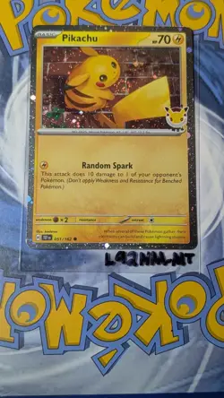 Pikachu 051/162 Pokemon Day 2026 Cosmos Holo Promo Double Swirl With Coin Nm-Mt - Image 2