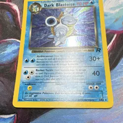 Pokemon Dark Blastoise 3/82 Team Rocket Holo Rare English 2000 Unlimited *Swirl* - Image 4