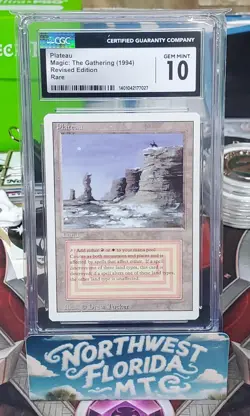 Graded MTG Card - CGC Gem Mint 10 - 3rd Edition (Revised) - Plateau - Image 1