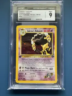 Sabrina's Alakazam 16/132 Holo Gym Challenge 1st Edition Pokemon CGC 9 Mint *010 - Image 3