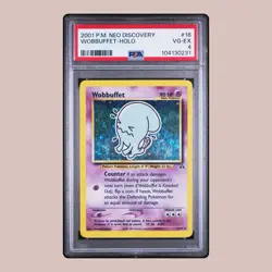 Graded PSA 4 2001 Pokemon Neo Discovery - Wobbuffet Holo PSA 4 - Image 1