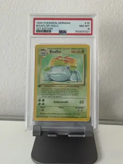 1999 Pokemon German Bisaflor Holo 1.ST Edition PSA 8 - Image 1