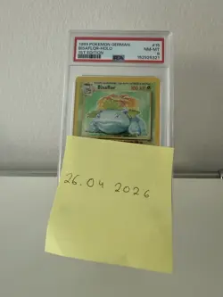1999 Pokemon German Bisaflor Holo 1.ST Edition PSA 8 - Image 3
