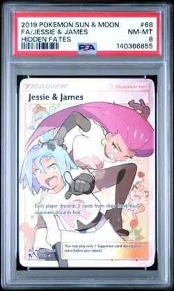 Jessie & James Hidden Fates (Ultra Rare) [HIF-68] English Pokemon PSA 8 - Image 1