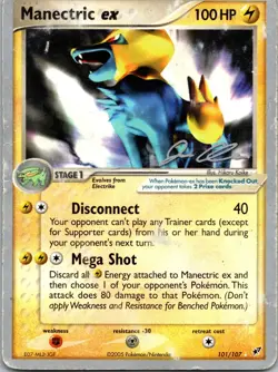 Pokemon Card - Manectric ex Deoxys 101/107 Ultra Rare HP Condition in Photos - Image 1