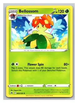 Bellossom #003/159 Crown Zenith Pokemon Trading Card TCG Nintendo 2023 - Image 1