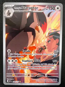 Pokemon Larry's Staraptor 249/217 Mega Evolution Ascended Heroes Illustration Ra - Image 1