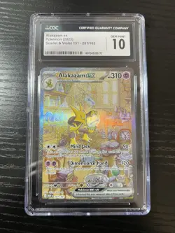 2023 POKEMON SCARLET & VIOLET 151 #201/165 ALAKAZAM EX CGC 10 GEM MINT - Image 1