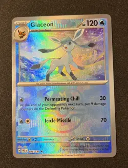 Pokemon TCG Glaceon Masterball Holo SV Prismatic Evolutions 025/131 LP - Image 1