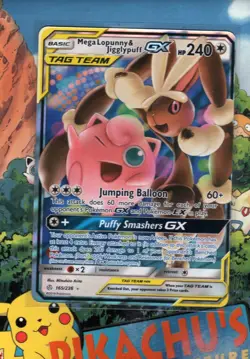 Pokemon TCG Mega Lopunny & Jigglypuff GX 165/236 Sm-Cosmic Eclipse Holo NM/M - Image 1