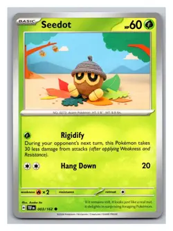Seedot #003/162 SV05: Temporal Forces Pokemon Trading Card TCG Nintendo 2024 - Image 1