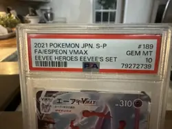 Full-Art Espeon VMAX Pokemon 2021 Special Set Promo Japanese 189/S-P - Image 2