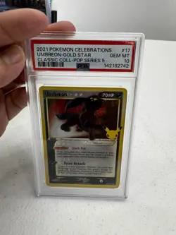 Pokemon Celebrations Umbreon Gold Star #17 Classic Collection PSA 10 Gem Mint - Image 1
