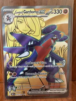 Pokemon Cynthia's Garchomp ex 215/182 Destined Rivals Full Art NM - Image 1