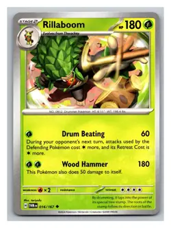 Rillaboom #016/167 SV06: Twilight Masquerade Pokemon Trading Card TCG 2024 - Image 1