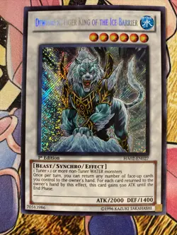 Yu-Gi-Oh! Dewloren, Tiger King of the Ice Barrier HA02-EN027 Secret 1st LP - Image 1