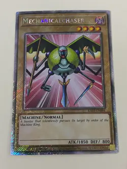 Yugioh Mechanicalchaser x 3 - 1st Edition Platinum Secret Rare NM - Free Holo A - Image 2