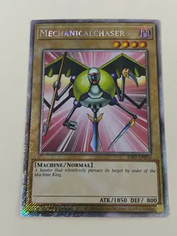 Yugioh Mechanicalchaser x 3 - 1st Edition Platinum Secret Rare NM - Free Holo A - Image 3