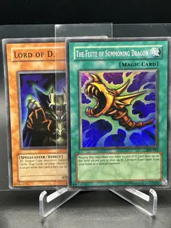 Yugioh TCG Lord Of D. SDK-041 + The Flute Of Summoning Dragon SDK-042 Holo LP/MP - Image 1