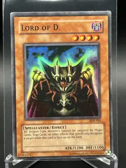 Yugioh TCG Lord Of D. SDK-041 + The Flute Of Summoning Dragon SDK-042 Holo LP/MP - Image 4