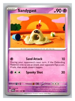 Sandygast #091/167 SV06: Twilight Masquerade Pokemon Trading Card TCG 2024 - Image 1