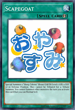 YuGiOh! Scapegoat RA05-EN111 STAMPED ART Rarity - Image 1