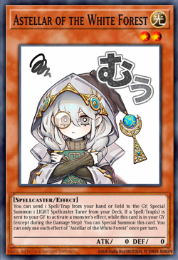 YuGiOh Astellar of the White RA05-EN100 STAMPED ART Rarity Collection 5 - Image 1