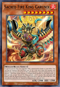 YuGiOh! Sacred Fire King Garunix RA05-EN031 Rarity Collection 5 PREORDER - Image 1