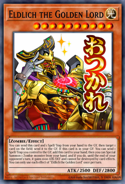 YuGiOh! Eldlich the Golden Lord RA05-EN097 STAMPED ART Rarity 5 - Image 1