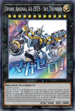 YuGiOh! Divine Arsenal AA-ZEUS - Sky Thunder RA05-EN103 STAMPED RARITY PREORDER - Image 1
