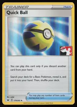 Pokemon Quick Ball 179/202 Prize Pack Series Cards Holo Pack Fresh - NM - Image 1